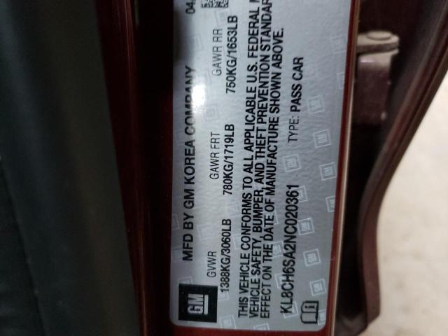 2022 CHEVROLET SPARK ACTI KL8CH6SA2NC020361