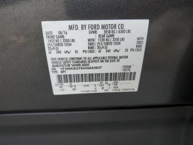 2017 FORD EXPLORER SPORT 1FM5K8GT6HGA53637