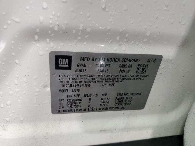 2015 CHEVROLET TRAX 1LT - KL7CJLSB4FB141206