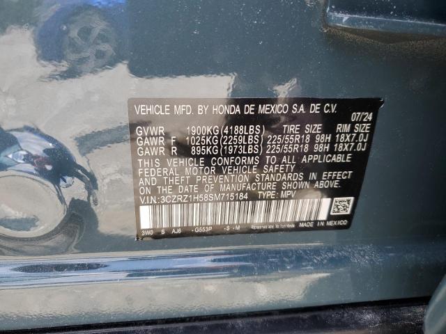 2025 HONDA HR-V SPORT 3CZRZ1H58SM715184