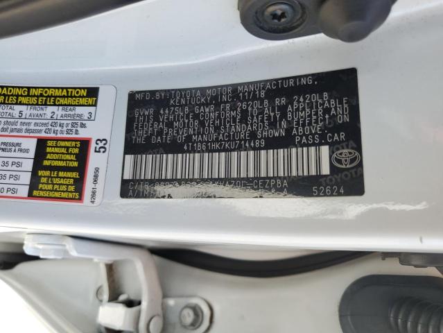 2019 TOYOTA CAMRY XSE - 4T1B61HK7KU714489