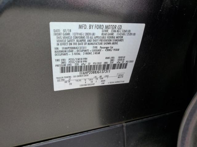 2018 FORD TAURUS SE 1FAHP2D88JG137311