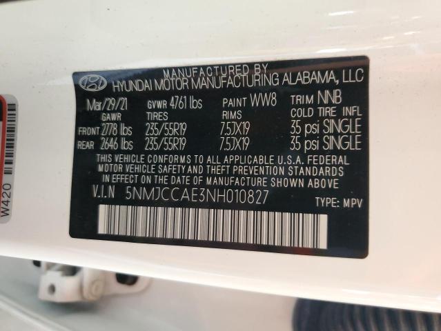 2022 HYUNDAI TUCSON SEL - 5NMJCCAE3NH010827