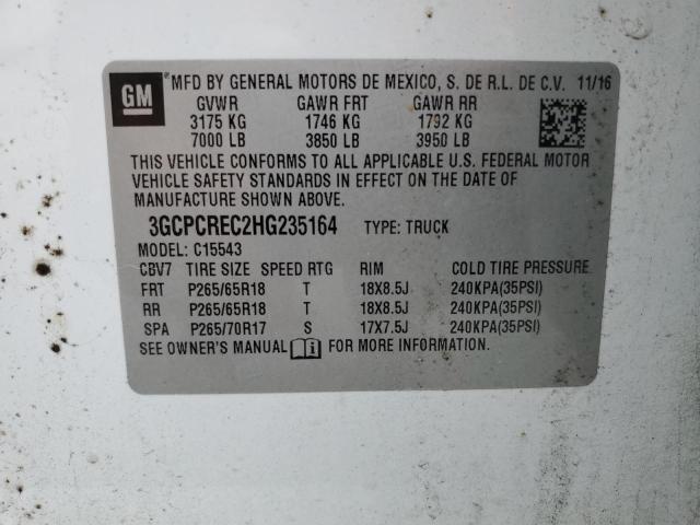 2017 CHEVROLET SILVERADO - 3GCPCREC2HG235164