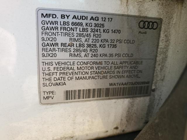2018 AUDI Q7 PRESTIG WA1VAAF73JD026948