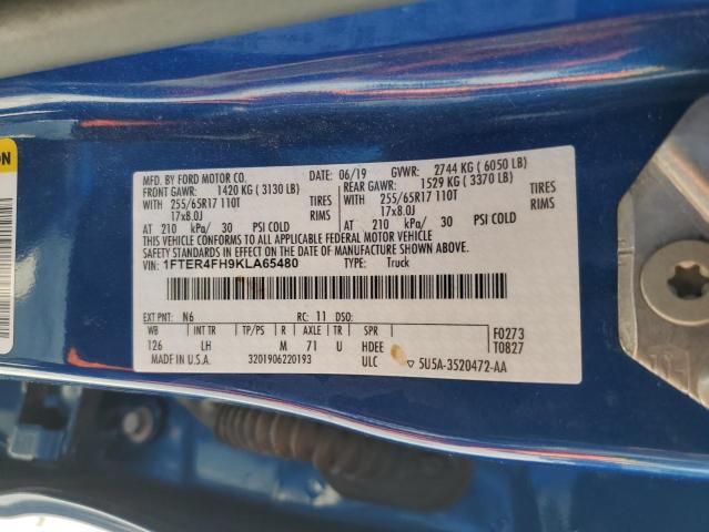 2019 FORD RANGER XL 1FTER4FH9KLA65480
