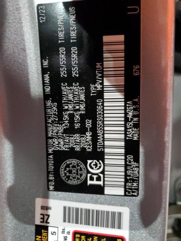 2024 TOYOTA GRAND HIGH - 5TDAAAB55RS030640