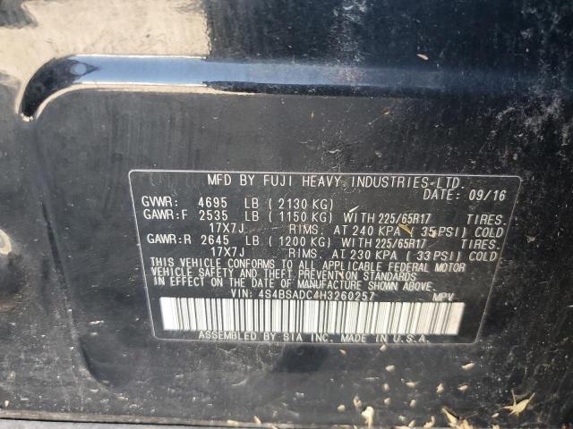 2017 SUBARU OUTBACK 2. 4S4BSADC4H3260257