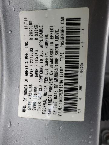 2017 HONDA ACCORD SPO - 1HGCR2F19HA113967