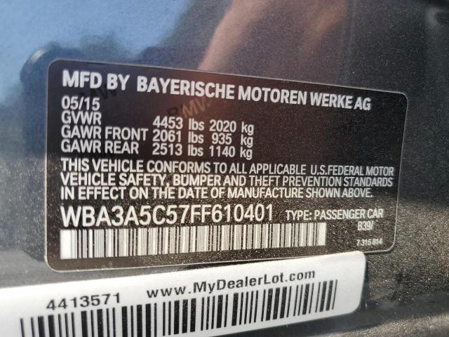 2015 BMW 328 I WBA3A5C57FF610401