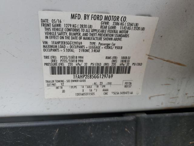 2016 FORD TAURUS SEL - 1FAHP2E85GG129769