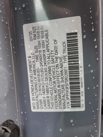 2025 HONDA RIDGELINE 5FPYK3F52SB029951