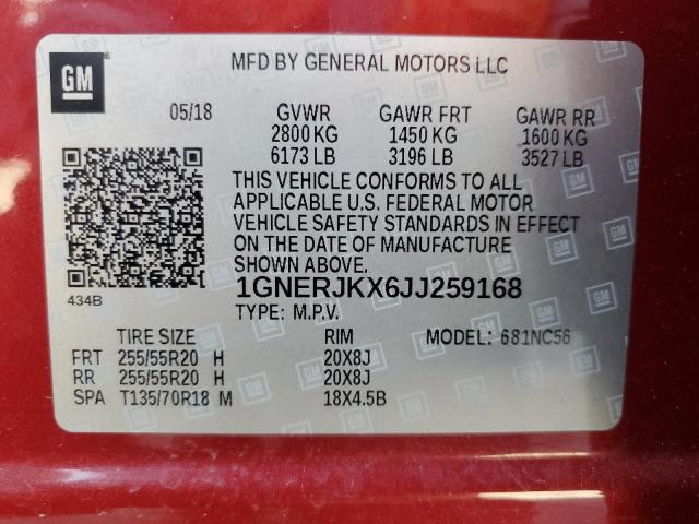 2018 CHEVROLET TRAVERSE R - 1GNERJKX6JJ259168