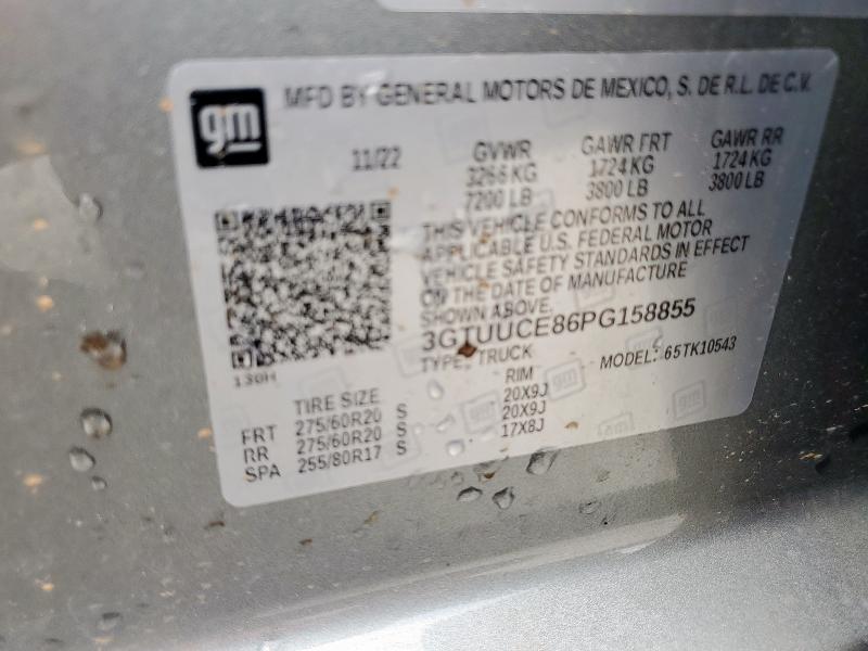 2023 GMC SIERRA K15 3GTUUCE86PG158855