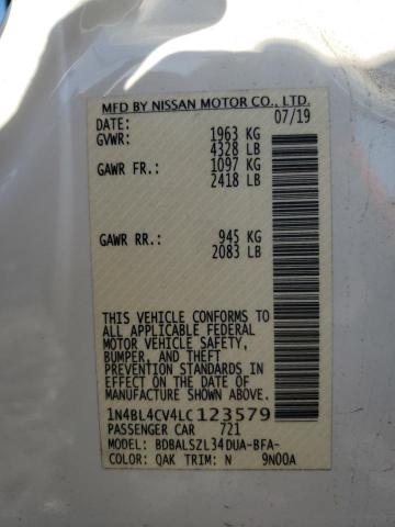 2020 NISSAN ALTIMA SR - 1N4BL4CV4LC123579