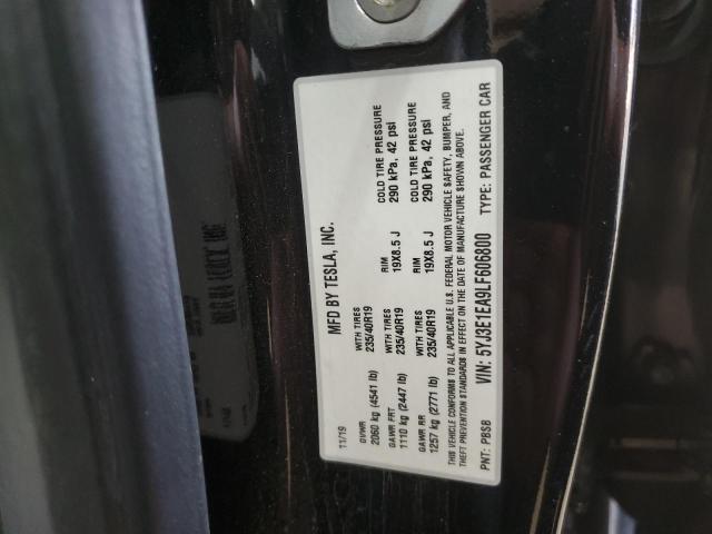 2020 TESLA MODEL 3 5YJ3E1EA9LF606800