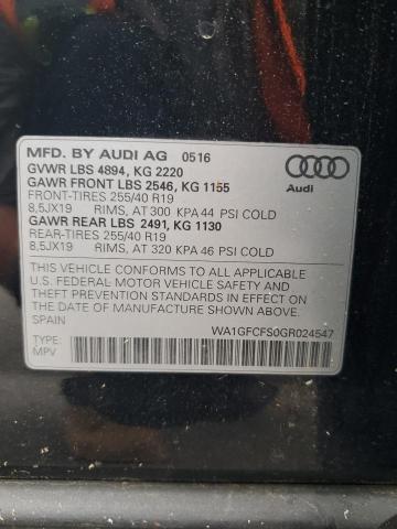2016 AUDI Q3 PRESTIG WA1GFCFS0GR024547