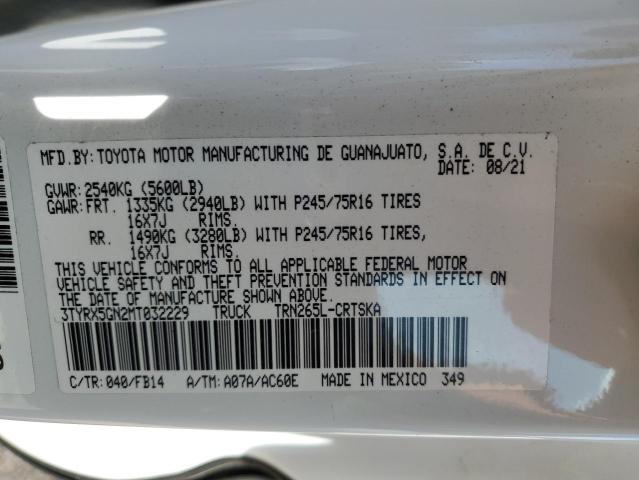 2021 TOYOTA TACOMA ACC - 3TYRX5GN2MT032229