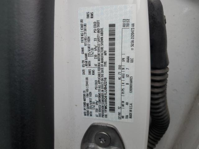 2020 FORD ESCAPE SE - 1FMCU0G61LUB42216