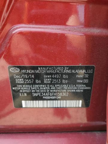 2015 HYUNDAI SONATA SPO 5NPE34AF6FH158362