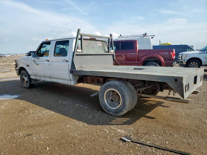 FORD F350 1996 white crew pic gas 1FTJW35G6TEA65954 photo #3
