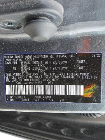 5tdgzrah3ns134857 - 2022 Toyota highlander xle - #58838685