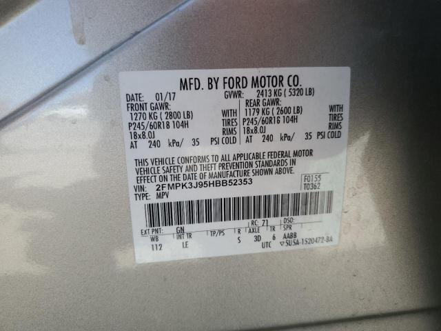 2017 FORD EDGE SEL 2FMPK3J95HBB52353