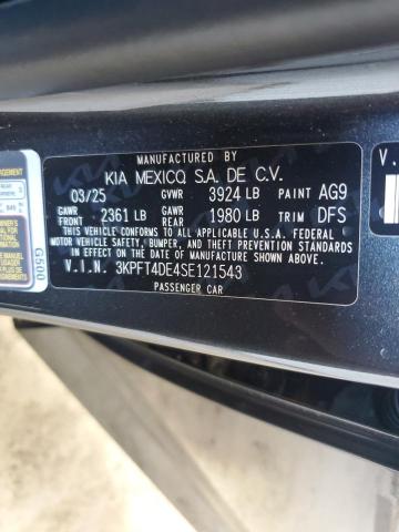 2025 KIA K4 LX 3KPFT4DE4SE121543