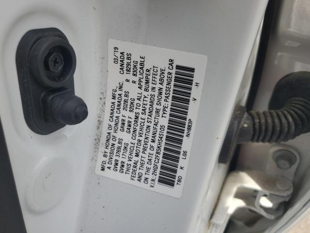 2019 HONDA CIVIC SPOR - 2HGFC2F85KH545105