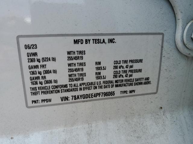 2023 TESLA MODEL Y - 7SAYGDEE4PF796065