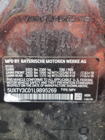 2020 BMW X3 SDRIVE3 5UXTY3C01L9B95269