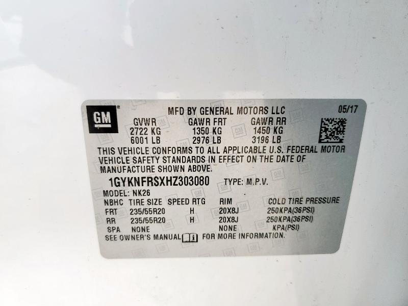 1gyknfrsxhz303080 - 2017 Cadillac xt5 platinum - #59526115