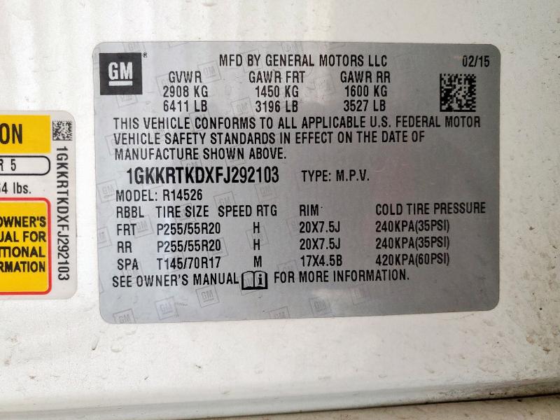 2015 GMC ACADIA DEN - 1GKKRTKDXFJ292103