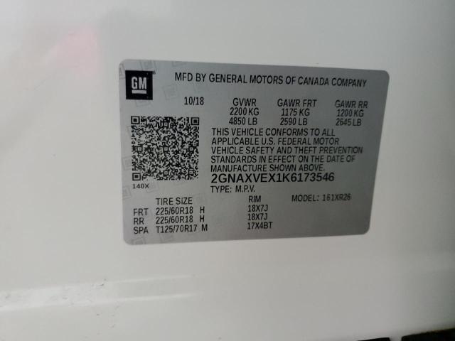 2019 CHEVROLET EQUINOX LT - 2GNAXVEX1K6173546