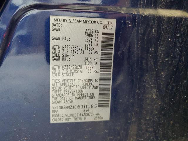 2018 NISSAN PATHFINDER 5N1DR2MM2JC610185