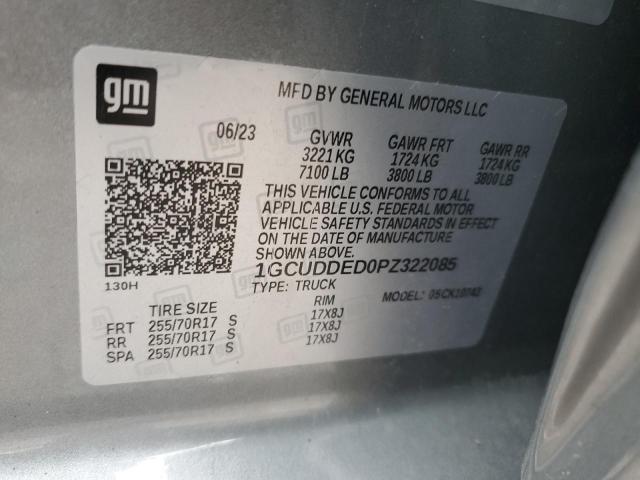 2023 CHEVROLET SILVERADO K1500 LT 1GCUDDED0PZ322085