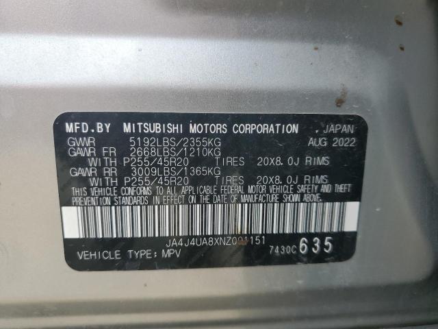 2022 MITSUBISHI OUTLANDER JA4J4UA8XNZ091151