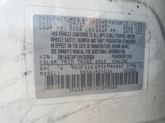 2017 NISSAN SENTRA S - 3N1AB7AP7HY399884