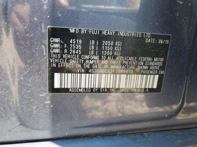 2015 SUBARU LEGACY 2.5 4S3BNBC62F3069818