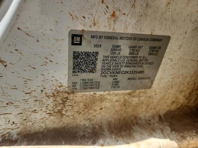 2019 CHEVROLET SILVERADO - 2GCVKNEC2K1131485