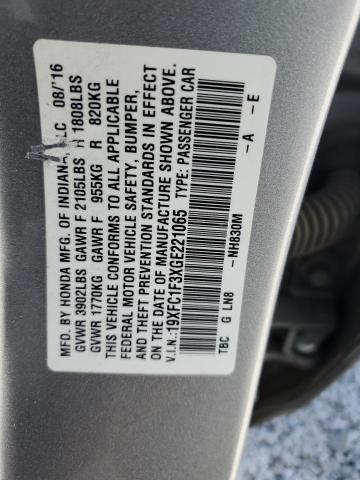 2016 HONDA CIVIC EX - 19XFC1F3XGE221065