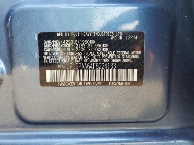 2015 SUBARU IMPREZA JF1GPAA64F8224133