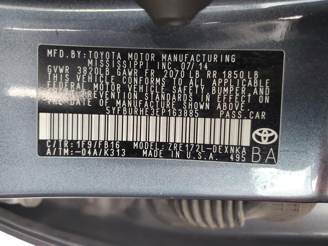 Toyota Corolla l 2014