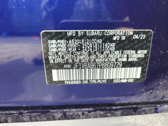 2023 SUBARU WRX JF1VBAB67P8809729