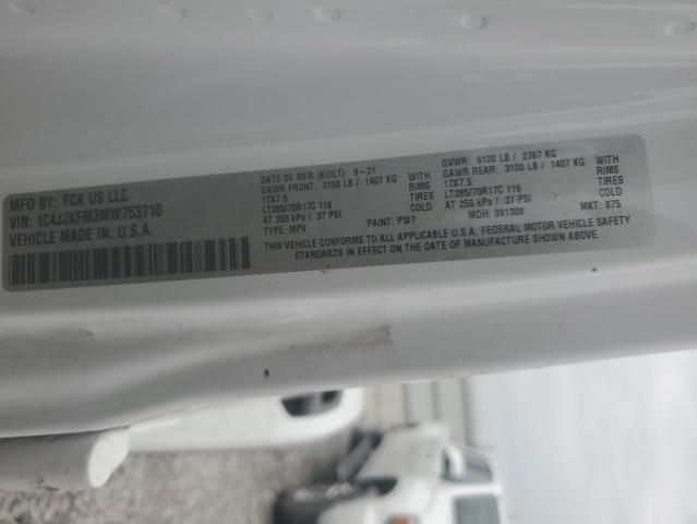 2021 JEEP WRANGLER U 1C4JJXFM3MW753710