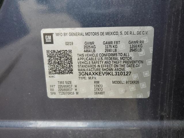 2019 CHEVROLET EQUINOX LT - 3GNAXKEV9KL310127