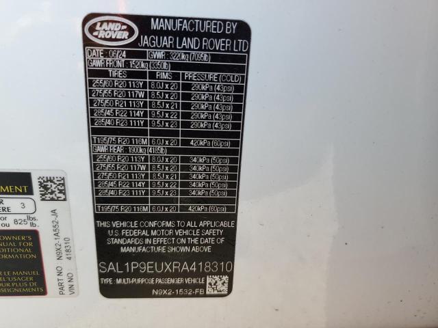 2024 LAND ROVER RANGE ROVE - SAL1P9EUXRA418310