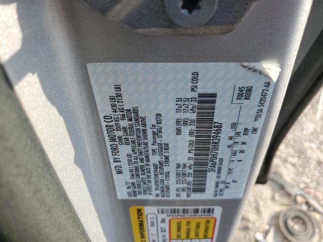 2017 FORD FUSION SE - 3FA6P0H70HR394687