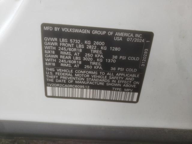 2024 VOLKSWAGEN ATLAS SE - 1V2DR2CA0RC609512