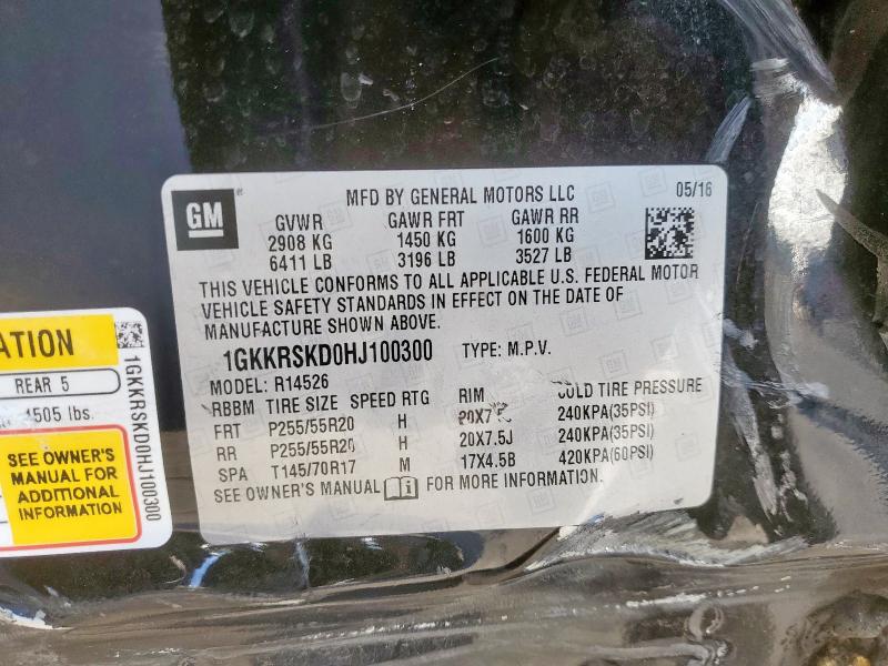 2017 GMC ACADIA LIM 1GKKRSKD0HJ100300